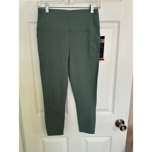 NWT Skechers GOFLEX High Waisted 7/8 Legging Side Pockets Sage Green UPF 40+ MED